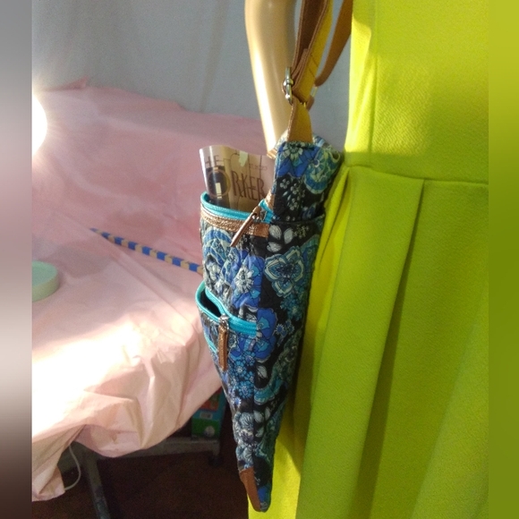 Stone Mountain Mini Shoulder Tote in Blue Plaisley - Picture 5 of 11